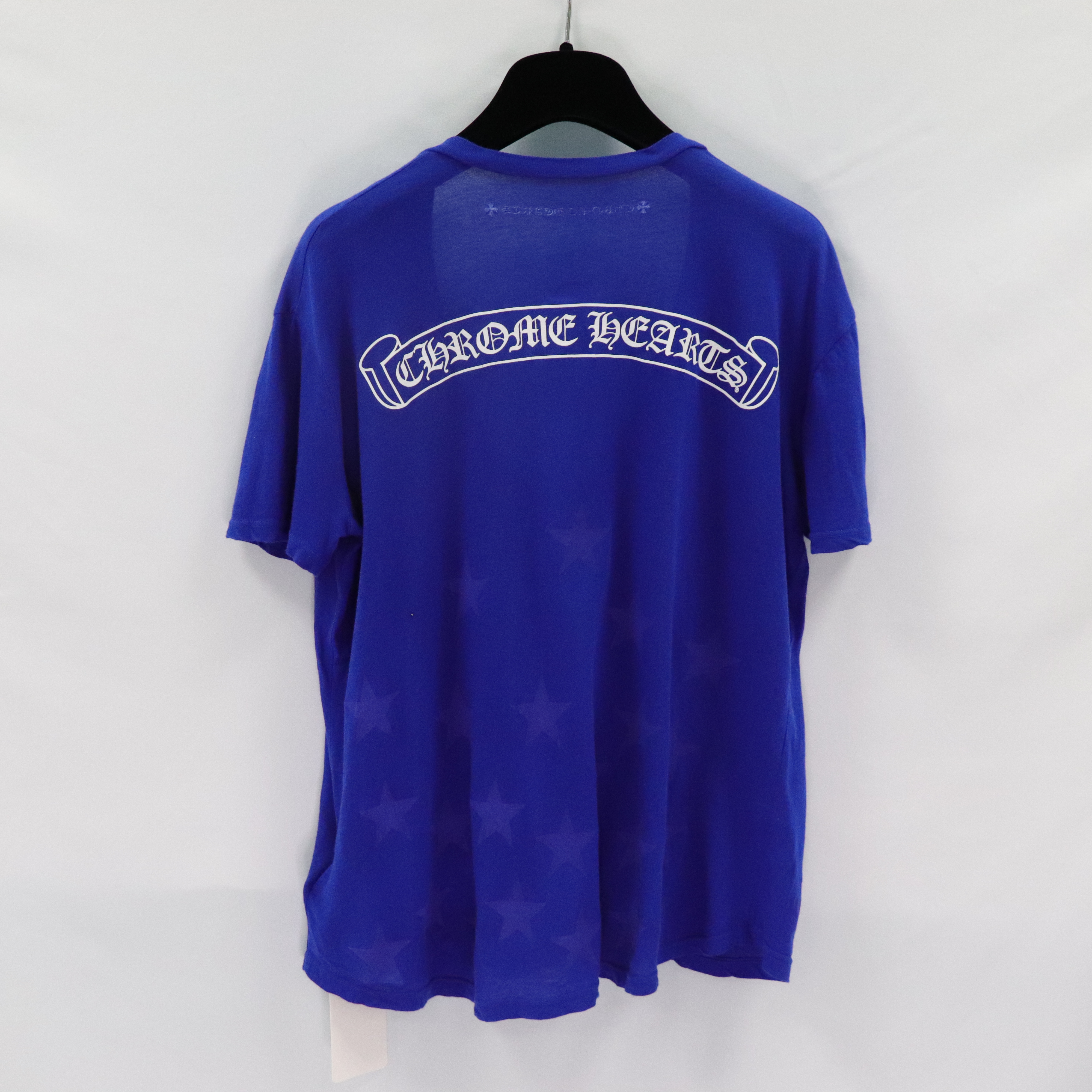 Chrome Hearts 克羅心 藍色 星星 短袖V領上衣-1