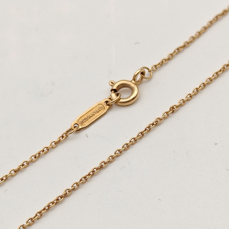 TIFFANY&CO 18K黃金1837系列雙環項鏈-3