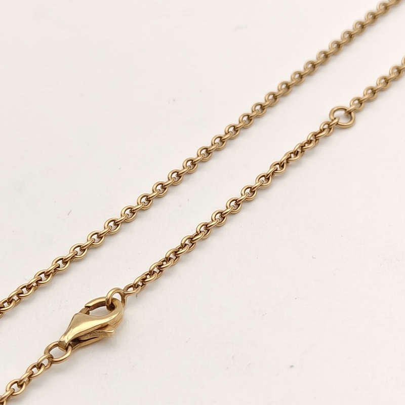 VAN CLEEF&ARPELS 18K黃金縞瑪瑙黃金果凍四葉草項鏈-3