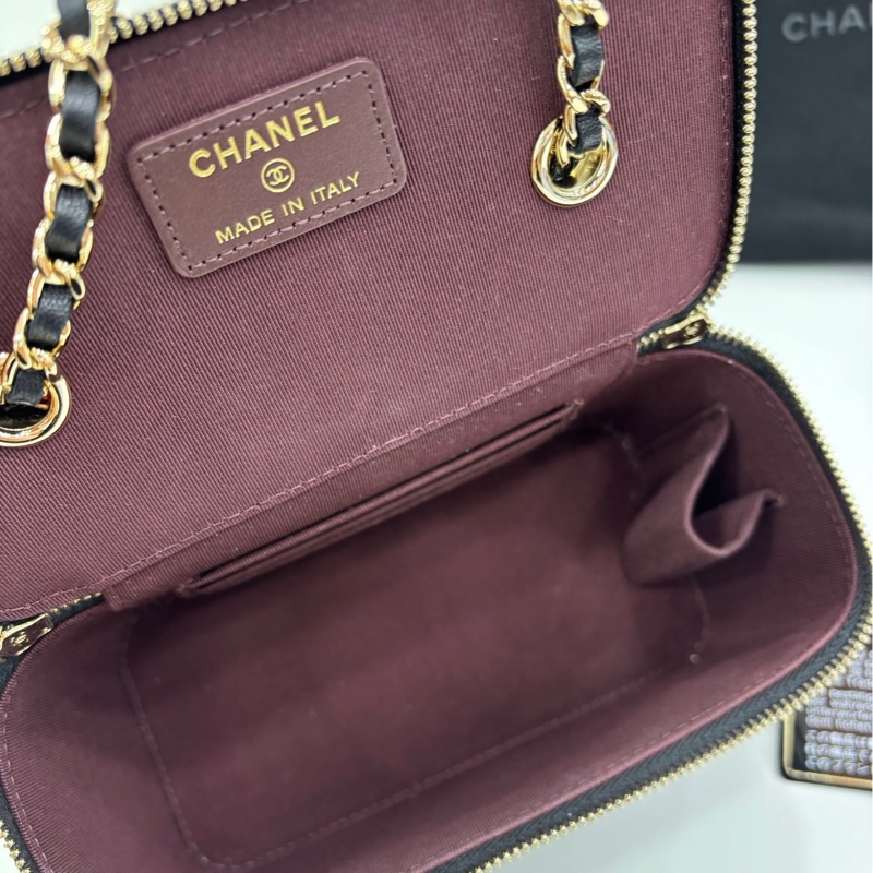 Chanel香奈兒長盒子鏈包化妝盒 31開 閒置有購證-7