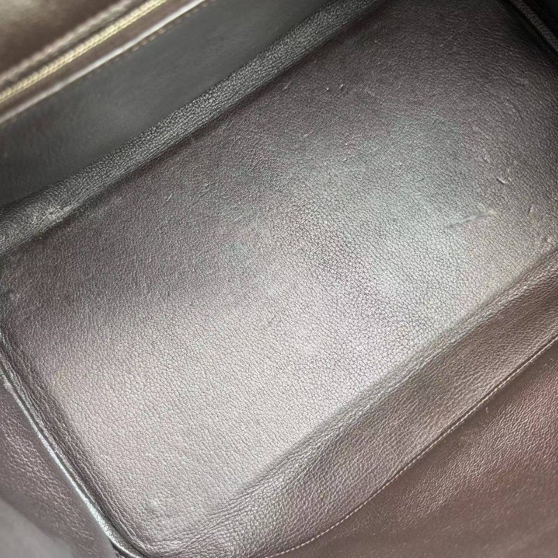Hermes Hac birkin40 bk40 烏木色 帆布拼皮 40*22*26 98新配件鑰匙*2 鎖 塵袋 盒子-8
