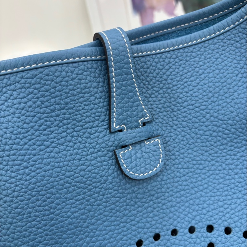 Hermes Evelyne29 伊芙琳29 牛仔藍銀扣 框P刻 TC皮-5