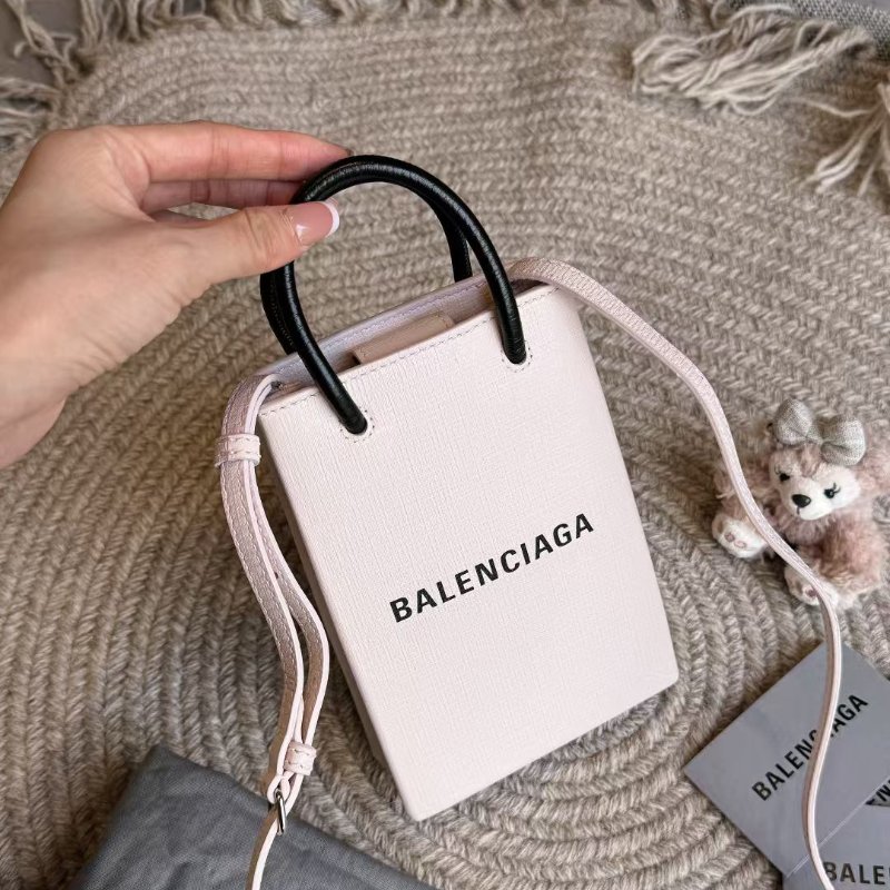 Balenciaga  shopping 購物袋 淡粉色 牛皮 mini 12 *18*4.5cm 98新配件塵袋-1