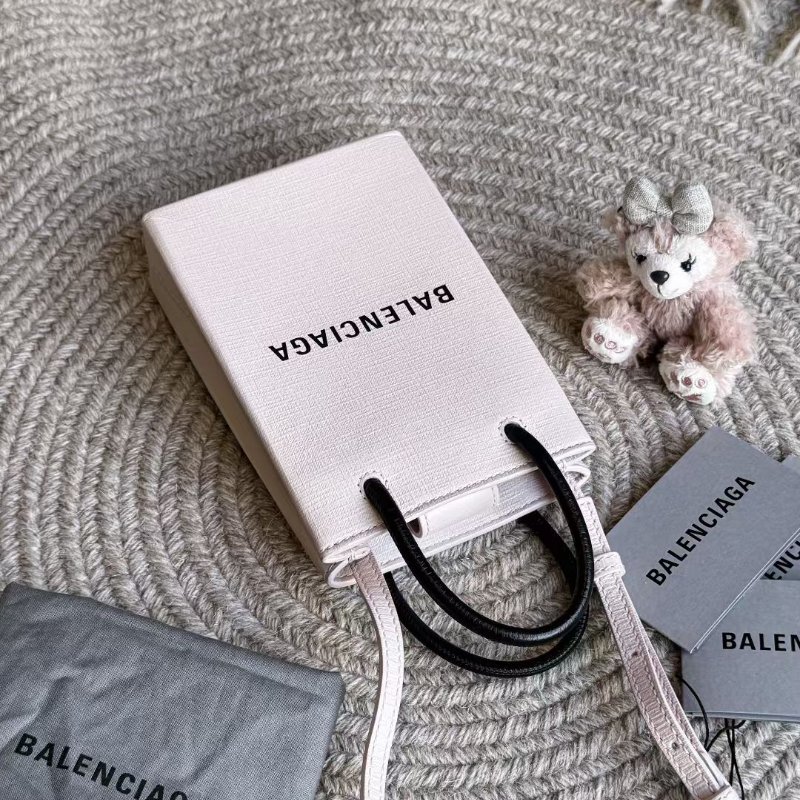 Balenciaga  shopping 購物袋 淡粉色 牛皮 mini 12 *18*4.5cm 98新配件塵袋-3