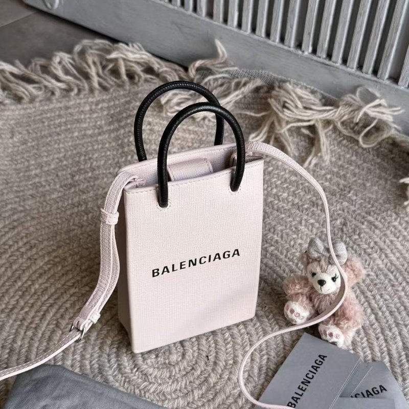Balenciaga  shopping 購物袋 淡粉色 牛皮 mini 12 *18*4.5cm 98新配件塵袋-4
