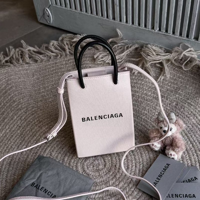 Balenciaga  shopping 購物袋 淡粉色 牛皮 mini 12 *18*4.5cm 98新配件塵袋-5