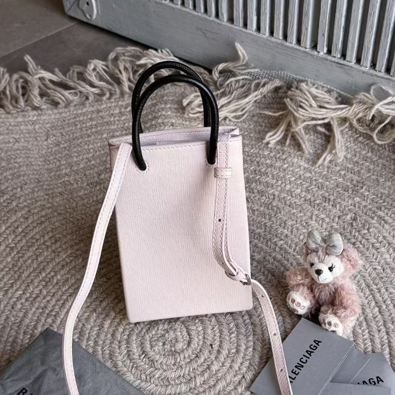 Balenciaga  shopping 購物袋 淡粉色 牛皮 mini 12 *18*4.5cm 98新配件塵袋-6