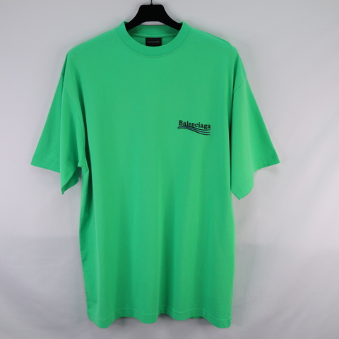 Balenciaga 巴黎世家 綠色 波浪 logo 短袖上衣