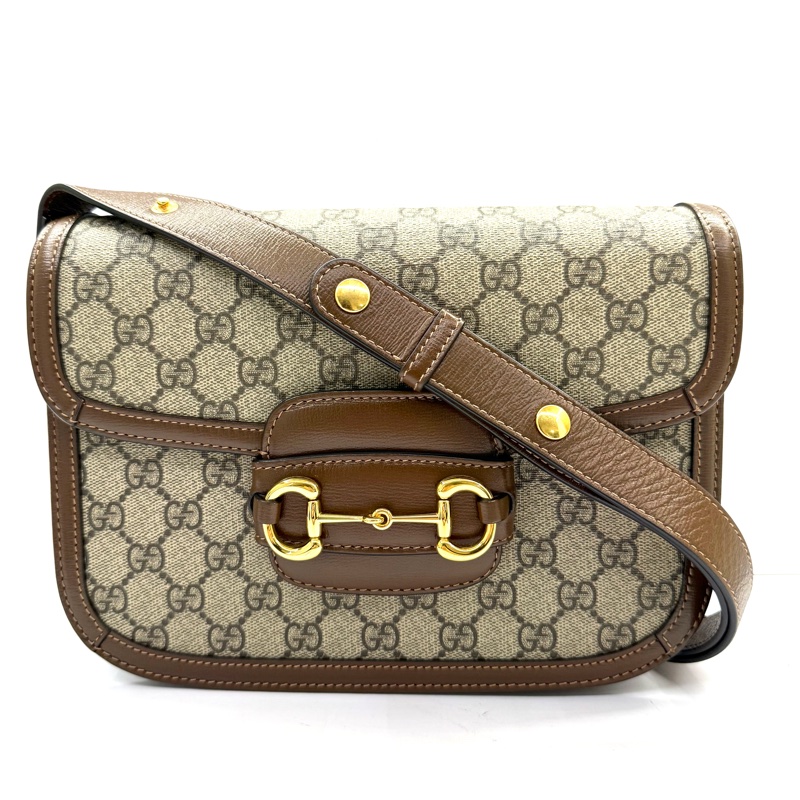 GUCCI 古馳  棕色HORSEBIT 1955系列肩背包 602204-0