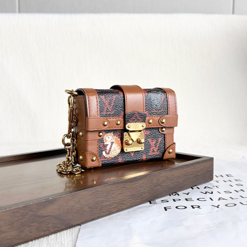 LV mini trunk限定款貓咪迷你盒子 11*8*3 99新配件塵袋-3