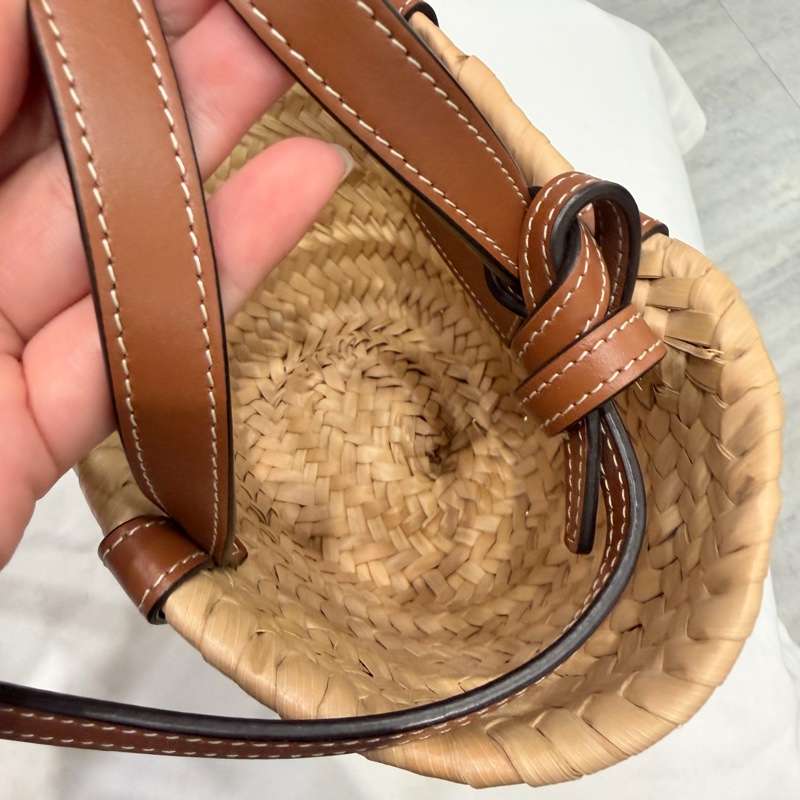 Celine 經典凱旋門 mini草編包 編織包-13