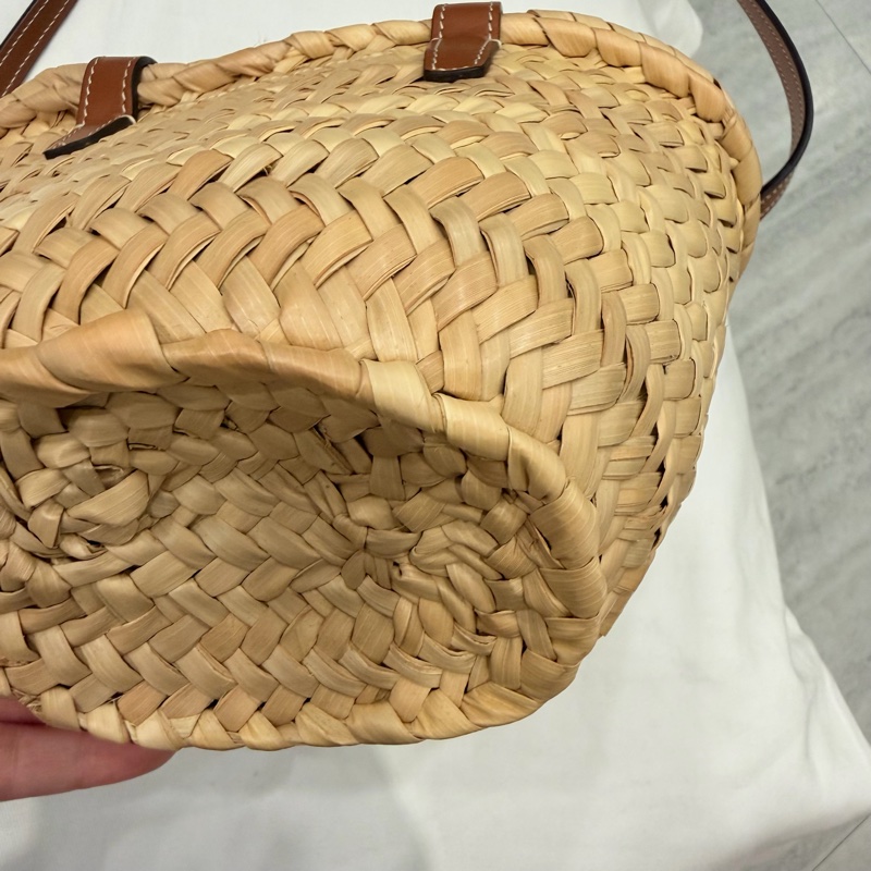 Celine 經典凱旋門 mini草編包 編織包-16