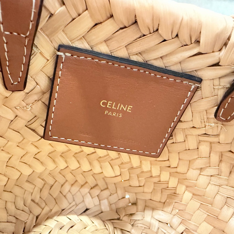 Celine 經典凱旋門 mini草編包 編織包-25