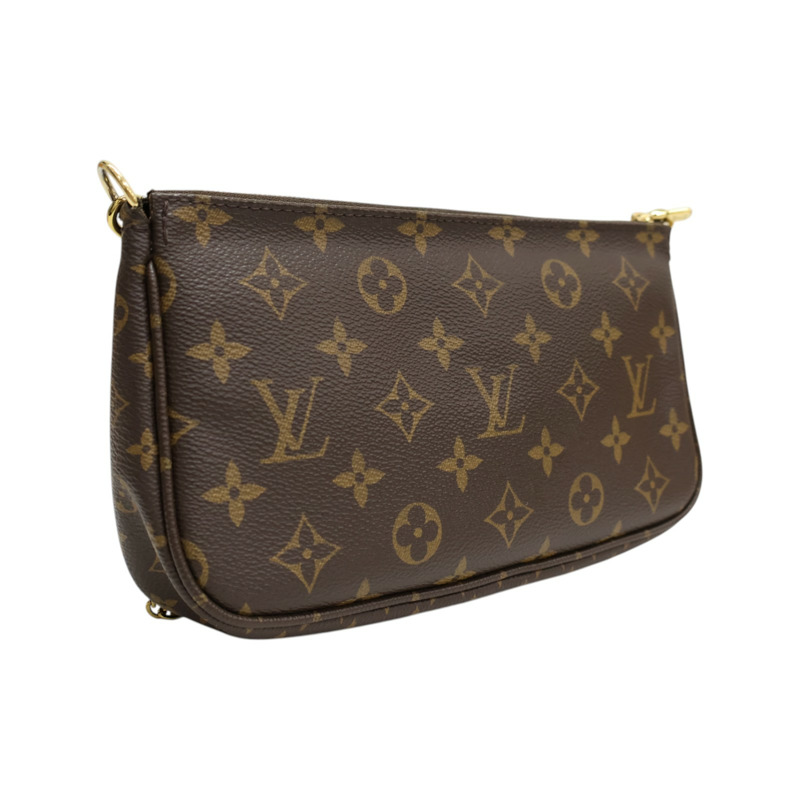 棕色 原花 帆布 Multi Pochette Accessoires 兩用包【LOUIS VUITTON LV 路易威登】 M44840-1