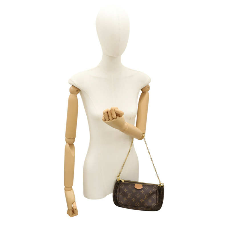 棕色 原花 帆布 Multi Pochette Accessoires 兩用包【LOUIS VUITTON LV 路易威登】 M44840-9