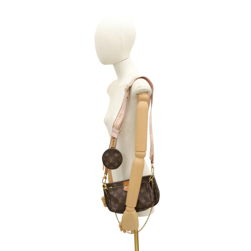 棕色 原花 帆布 Multi Pochette Accessoires 兩用包【LOUIS VUITTON LV 路易威登】 M44840-10
