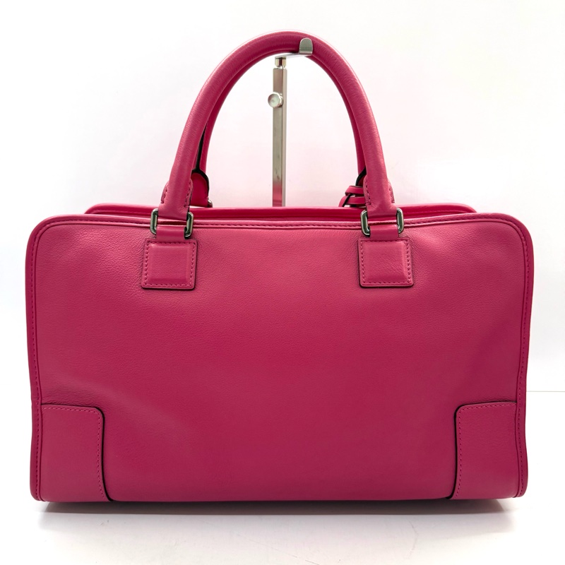 LOEWE 桃粉色 AMAZONA 36 手提包 （有燙金字母）-1