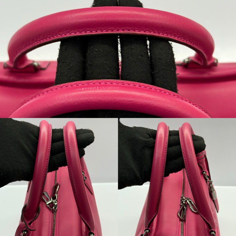 LOEWE 桃粉色 AMAZONA 36 手提包 （有燙金字母）-5