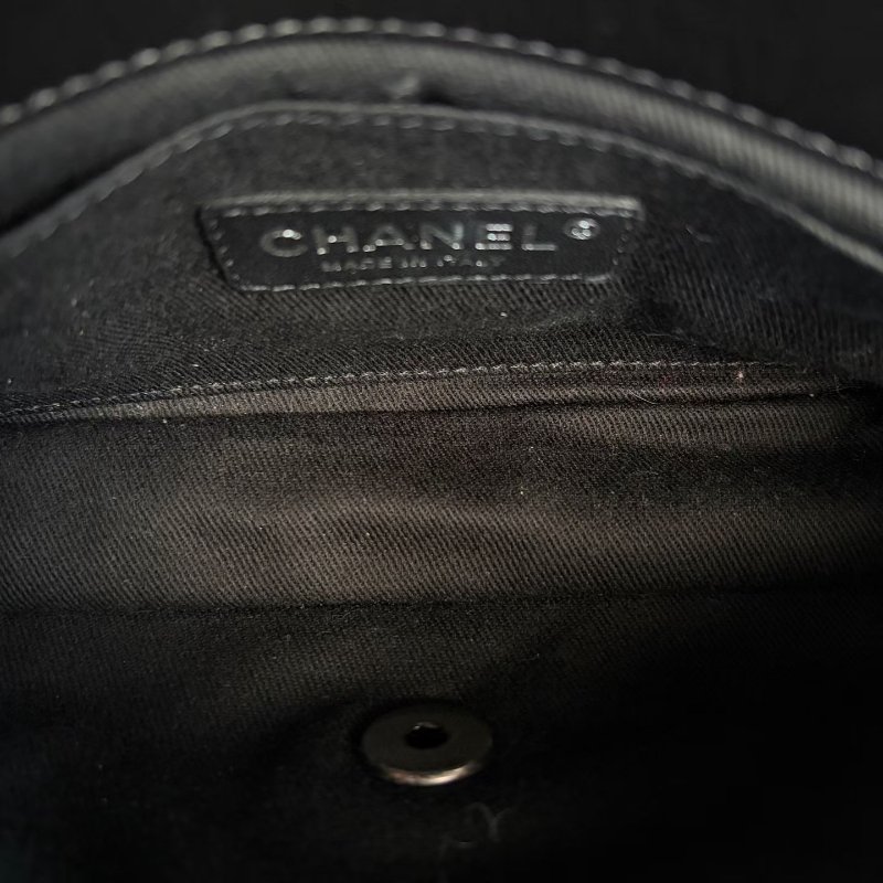 Chanel 香水瓶浮雕CF鏈條包 做舊銀扣 黑銀 牛皮 21*12*3 98新配件塵袋保卡-6