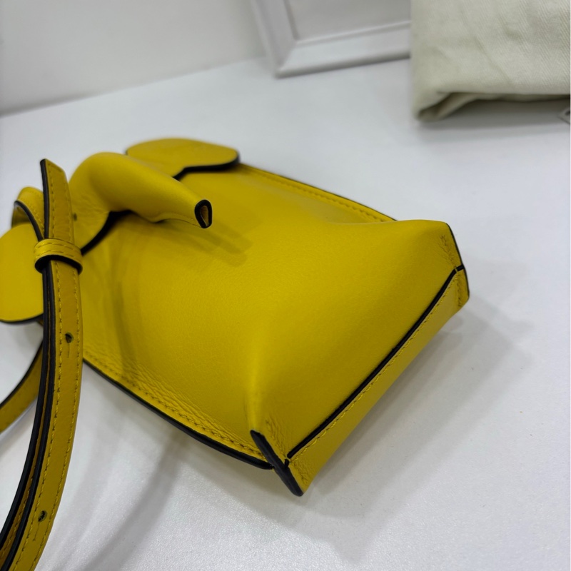 LOEWE羅意威 小象手機包 亮黃色 斜背款 小牛皮材質，肩帶可斜挎，可愛動物造型大象設計 閒置-2