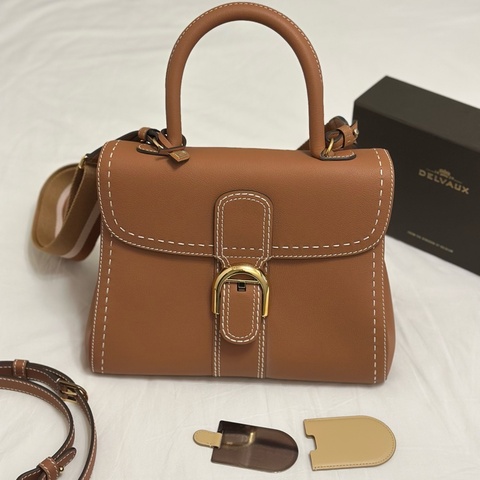 DELVAUX Brillant MM 大型款 Vegetal-Ivory 全新未使用 全配件 有購證 未拆膜 加贈寬版背帶 大容量