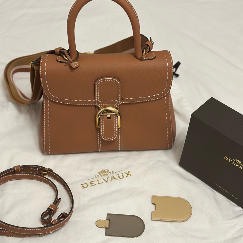 DELVAUX Brillant MM Vegetal-Ivory 全新未使用 有購證 未拆膜 加贈寬版背帶-20
