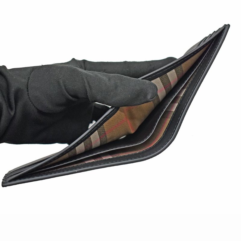 【門市全新現貨】BURBERRY 牛皮燙印LOGO對開8卡短夾皮夾(附原廠防塵袋)-2
