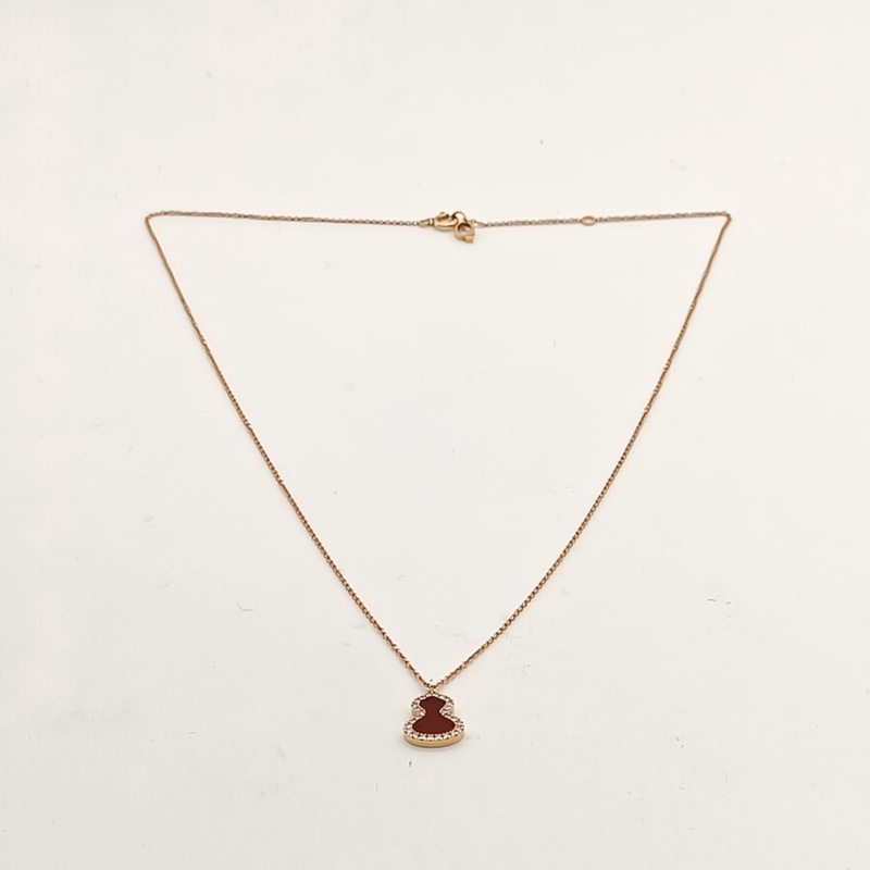 Qeelin PetiteWulu項鏈18K玫瑰金/鑽石-4