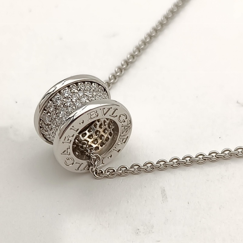 BVLGARI B.ZERO1大蠻腰項鏈滿鑽18K白金/鑽石-1