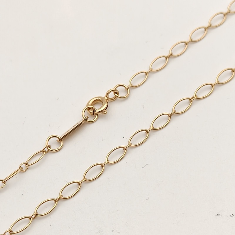 TIFFANY&CO 18K黃金鑽石小雛菊單鑽鑰匙項鏈大號-3