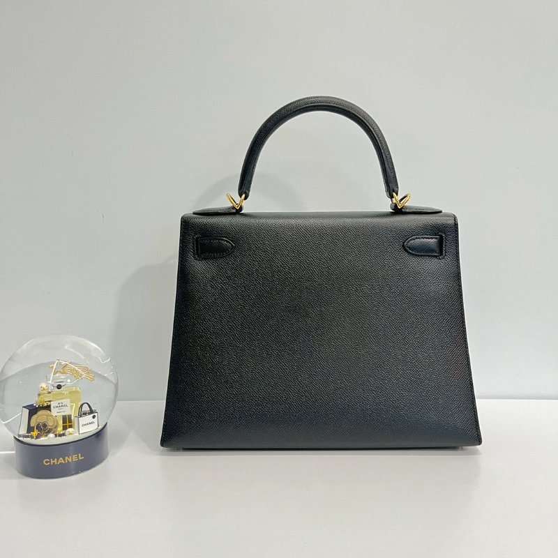Hermes Kelly28 黑金 Epsom皮 99新-2
