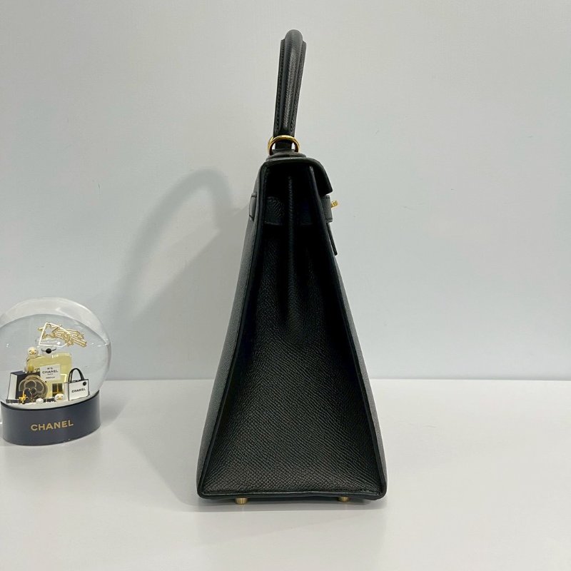 Hermes Kelly28 黑金 Epsom皮 99新-4