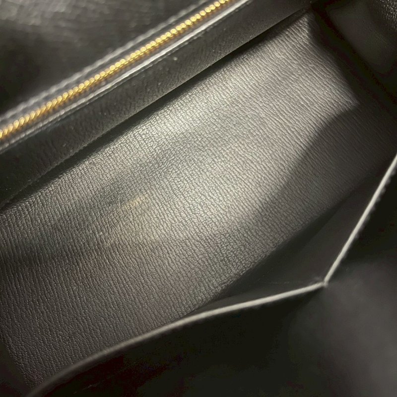 Hermes Kelly28 黑金 Epsom皮 99新-17