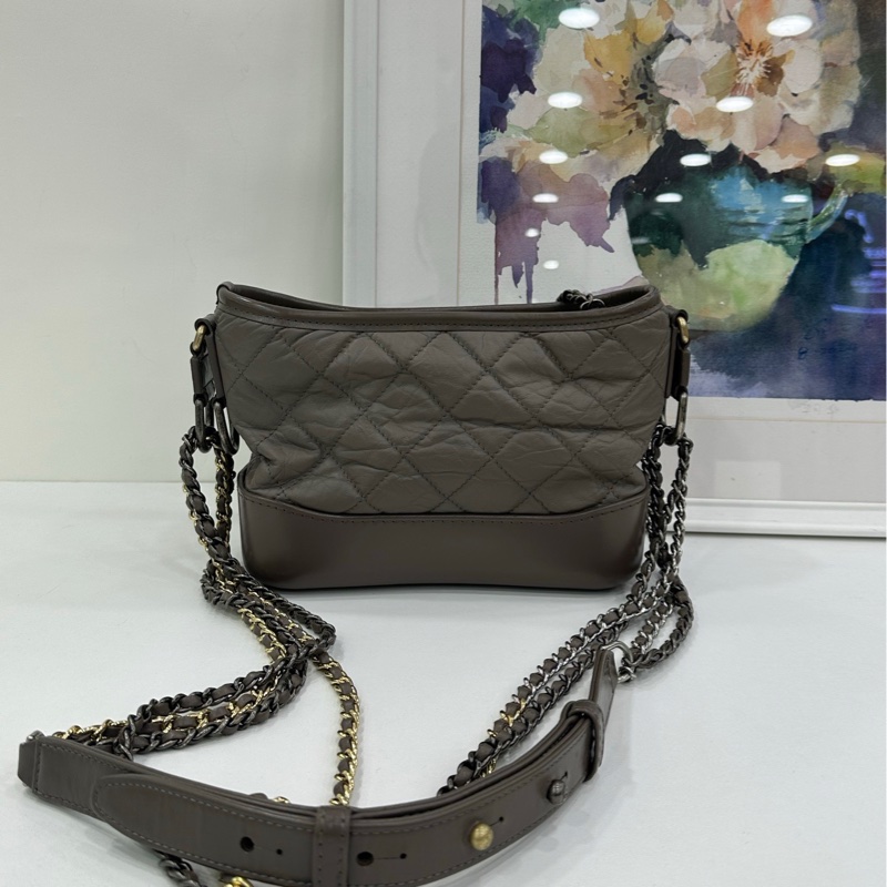CHANEL/香奈兒 流浪包 灰色小號 27開-1
