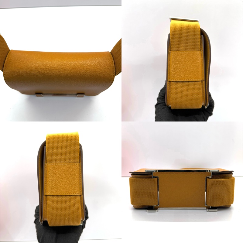 HERMES 愛馬仕 28 CARAMEL 焦糖色 GETA 系列CHEVRE MYSORE山羊皮肩背包 斜背包 B刻-3