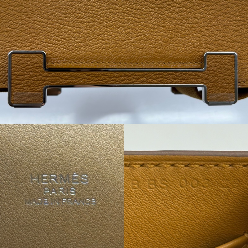 HERMES 愛馬仕 28 CARAMEL 焦糖色 GETA 系列CHEVRE MYSORE山羊皮肩背包 斜背包 B刻-8