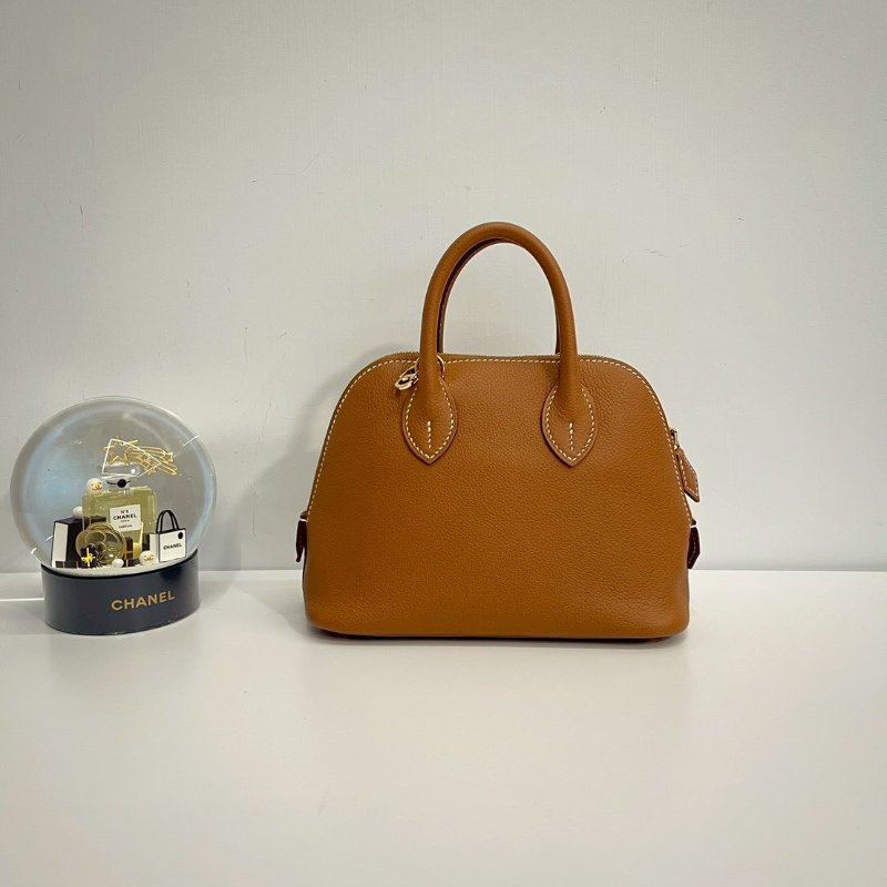 Hermes Mini bolide 金棕金 99新閒置商品 膠膜未撕 底釘膠膜在 包身超美-3