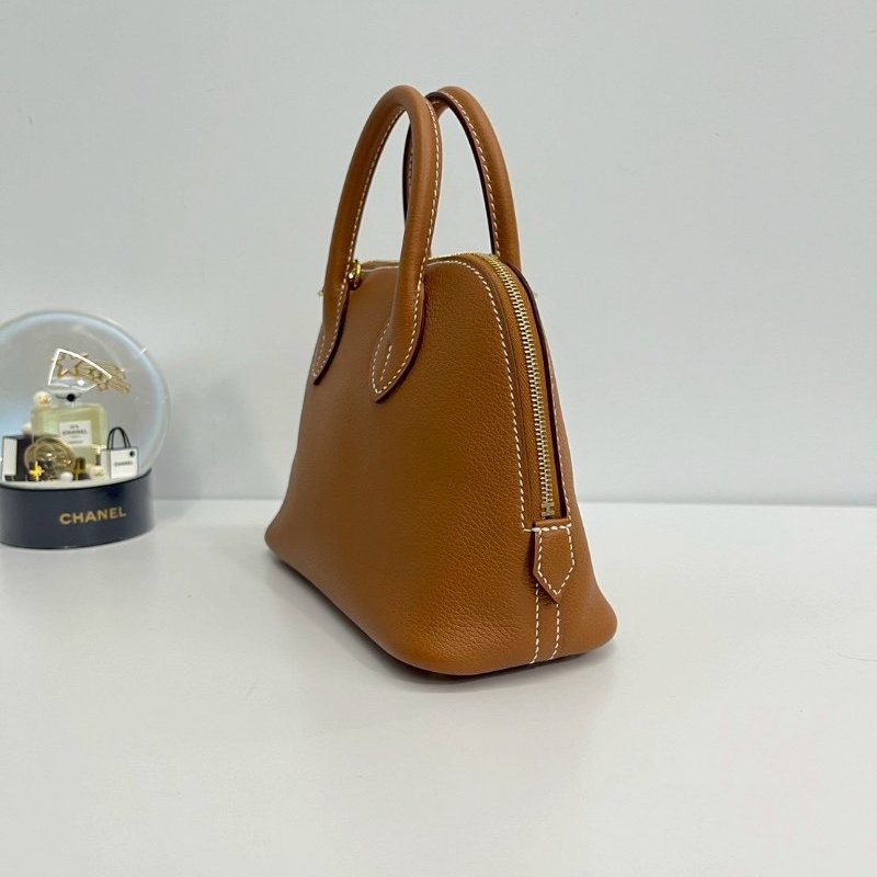 Hermes Mini bolide 金棕金 99新閒置商品 膠膜未撕 底釘膠膜在 包身超美-5
