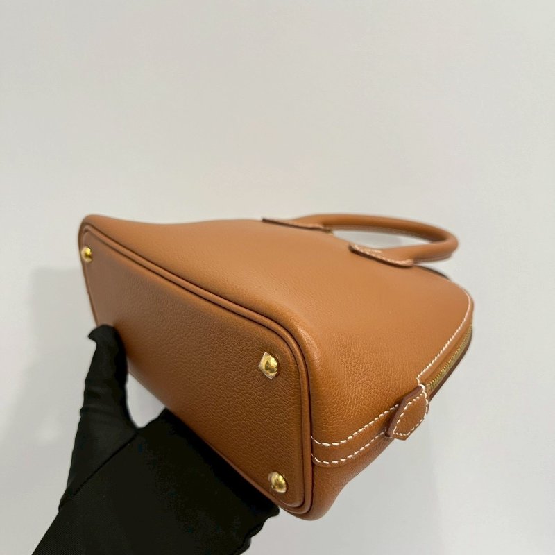 Hermes Mini bolide 金棕金 99新閒置商品 膠膜未撕 底釘膠膜在 包身超美-12