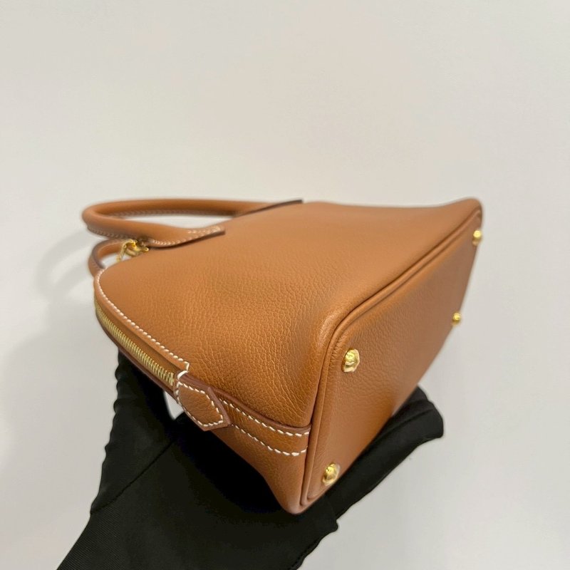 Hermes Mini bolide 金棕金 99新閒置商品 膠膜未撕 底釘膠膜在 包身超美-13