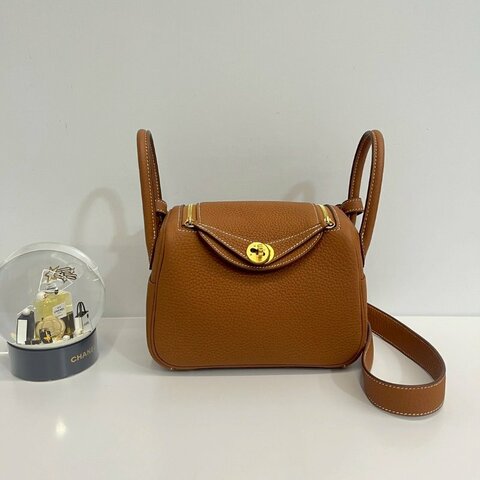 Hermes Mini Lindy 金棕U刻 99新