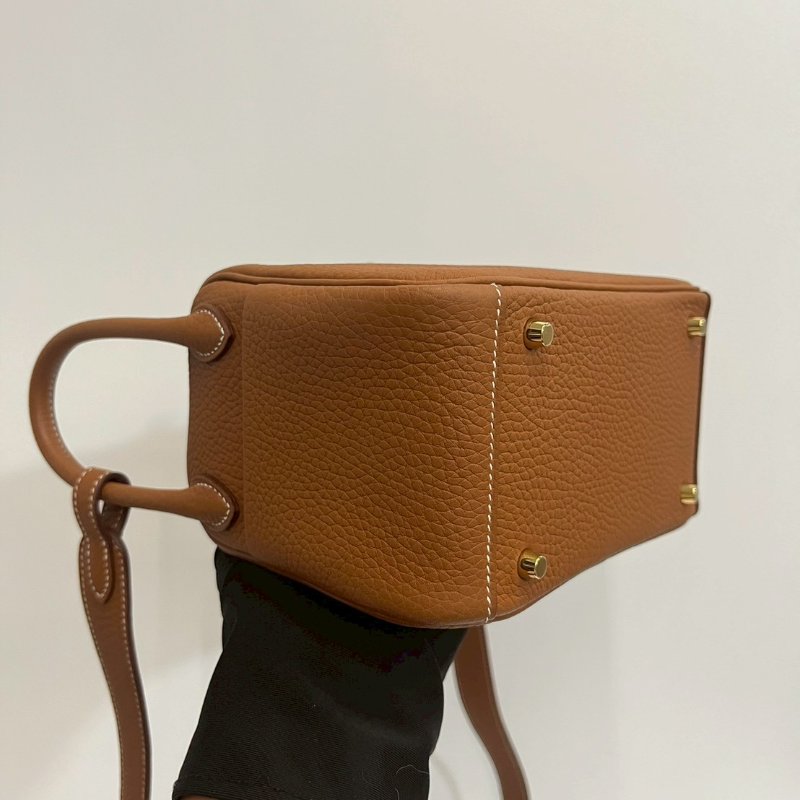 Hermes Mini Lindy 金棕U刻 99新-8