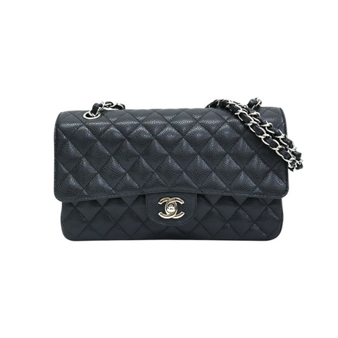 黑色牛皮 25 鍊帶 肩背包【CHANEL 香奈兒】 A01112