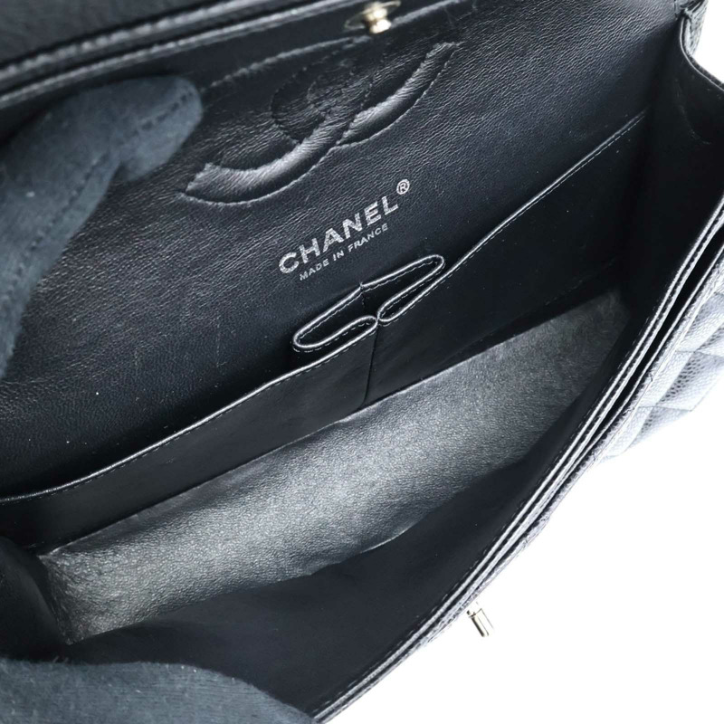黑色牛皮 25 鍊帶 肩背包【CHANEL 香奈兒】 A01112-2
