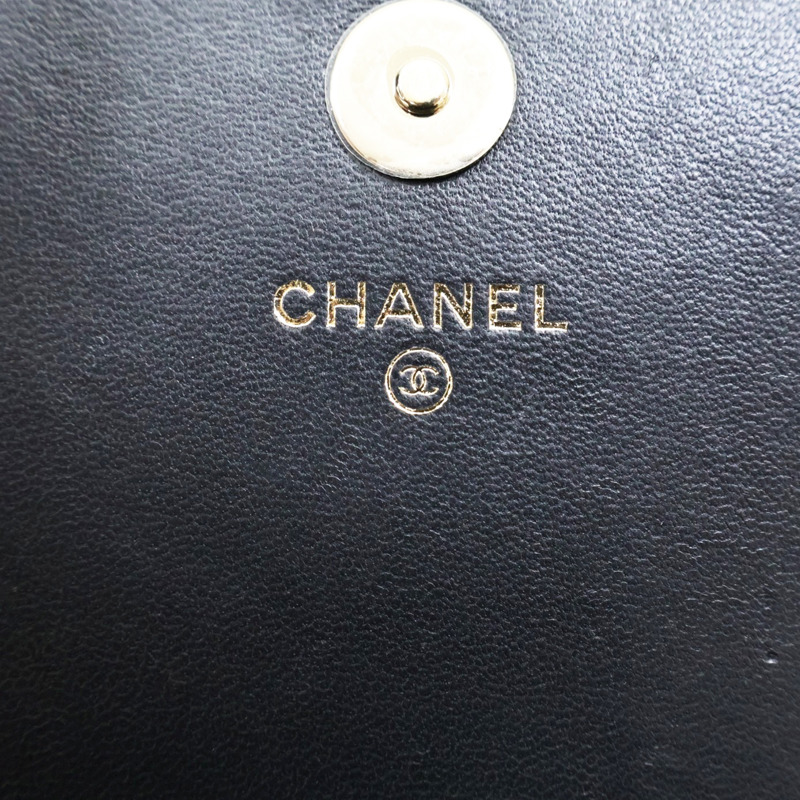 黑色 羊皮 鏈帶肩背包 金釦【CHANEL 香奈兒】 AP2533-5