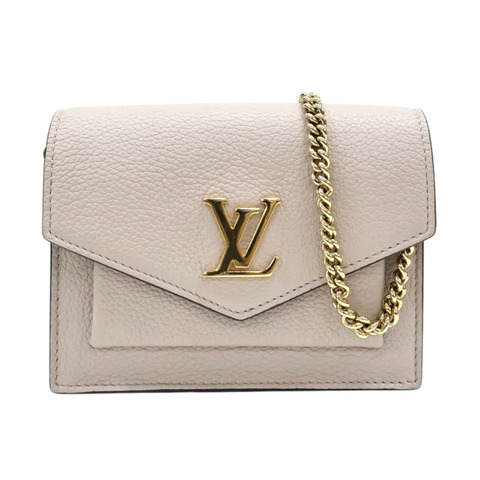 灰褐色 牛皮 Pochette MyLockMe MINI 肩背包【LOUIS VUITTON LV 路易威登】 M69204