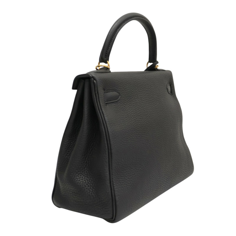 黑色 Togo牛皮 Kelly 28 凱莉包 兩用包 X刻 金扣【HERMES 愛馬仕】-1