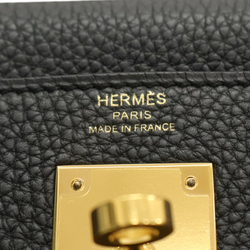 黑色 Togo牛皮 Kelly 28 凱莉包 兩用包 X刻 金扣【HERMES 愛馬仕】-4