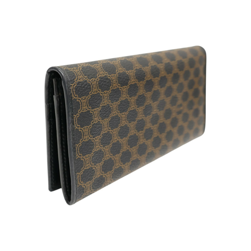 棕色 帆布 Vintage 雙折長夾 M/00/1【CELINE 賽琳】 M/00/1-1