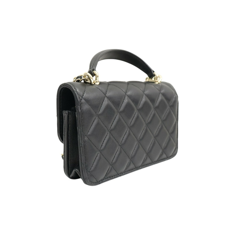黑色羊皮 Top handle WOC 鍊帶 肩背包 AP3226【CHANEL 香奈兒】 AP3226-1